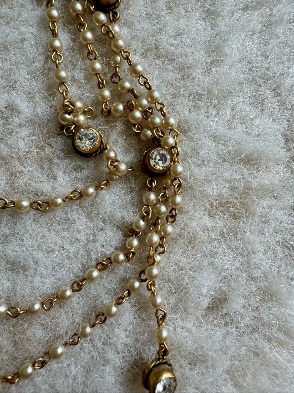 VSA Virgins Saints & Angels Magdalena Necklace 4mm Pearl Maria Cross Necklace - Picture 6 of 7